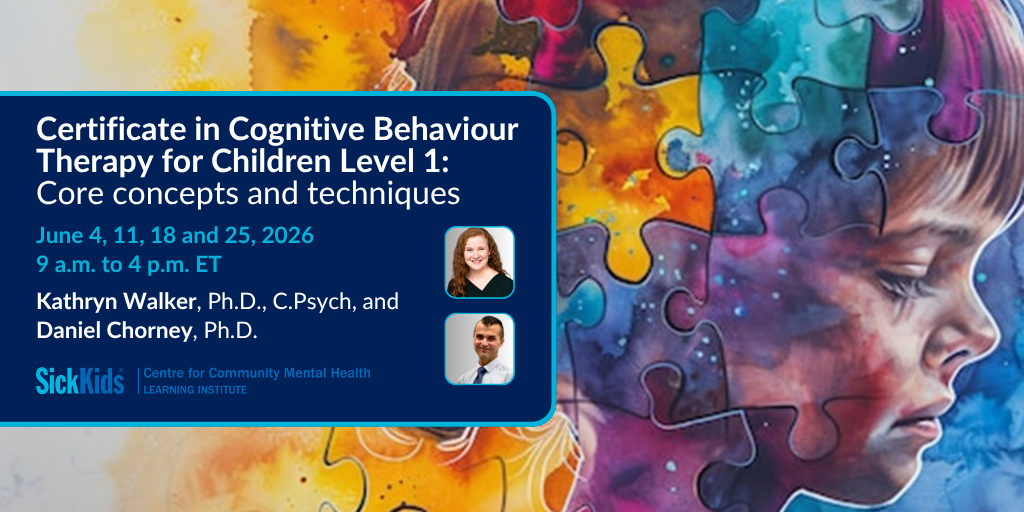 Certificate in cognitive behaviour therapy (CBT) for children level 1: Core concepts and techniques